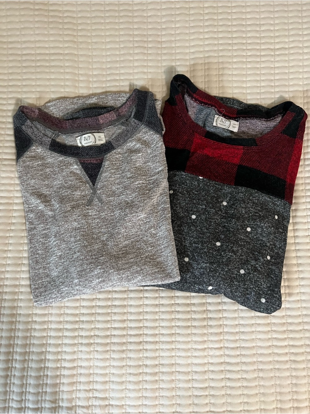 Maurice’s set of 2 long sleeve plaid buffalo lounge